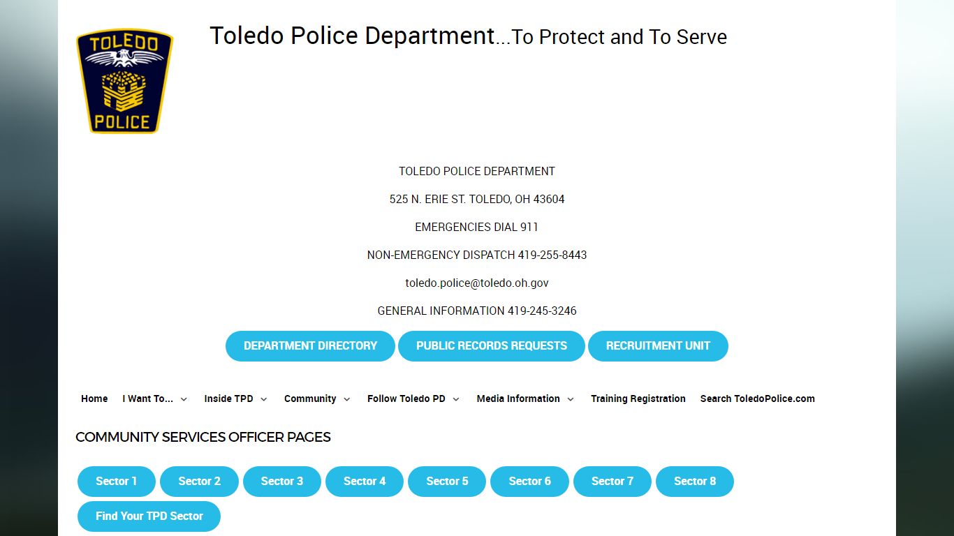 Toledo Police Department - Online Services
